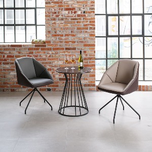 체어몰 CMD-CH645 의자 - 인테리어 디자인 알미늄 철재 골드프레임 가죽 페브릭 의자,ch645 의자
