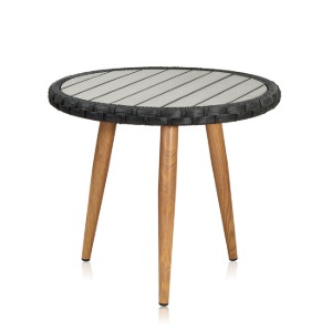 체어몰 CMH-밀키 라탄 수지목 원형테이블 - 인테리어 디자인 알미늄 철재 유리 마블 대리석 골드프레임 테이블 탁자,밀키 라탄 수지목 원형테이블