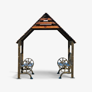 체어몰 CMGA-웨건-지붕연결벤치- 야외용 팬션 전원주택 목재 원목 벤치,웨건-지붕연결벤치